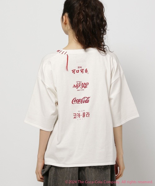 niko and...(ニコアンド)の「【Coca-Cola (コカ・コーラ)】コレクション ステッチプリントTシャツ(Tシャツ/カットソー・レディース・チャコール/ホワイト/レッド/ブルー・FREE)」の7枚目の写真