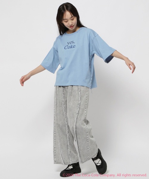 niko and...(ニコアンド)の「【Coca-Cola (コカ・コーラ)】コレクション ステッチプリントTシャツ(Tシャツ/カットソー・レディース・チャコール/ホワイト/レッド/ブルー・FREE)」の13枚目の写真