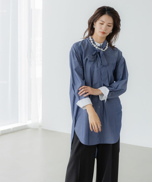 完売　福田麻琴コラボ　ダンガリーフリルシャツ 大人にちょうどいい“ほの甘”アイテム9選【福田麻琴さんコラボ
