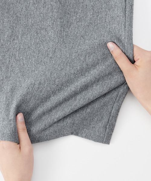 無印良品（ムジルシリョウヒン）の「婦人　ストレッチ起毛クロップドパンツ（その他パンツ・レディース・ダークブラウン/ブラック/グレー・L/M）」の7枚目の写真