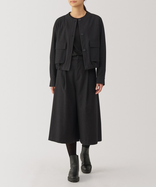 無印良品（ムジルシリョウヒン）の「婦人　ストレッチ起毛クロップドパンツ（その他パンツ・レディース・ダークブラウン/ブラック/グレー・L/M）」の8枚目の写真