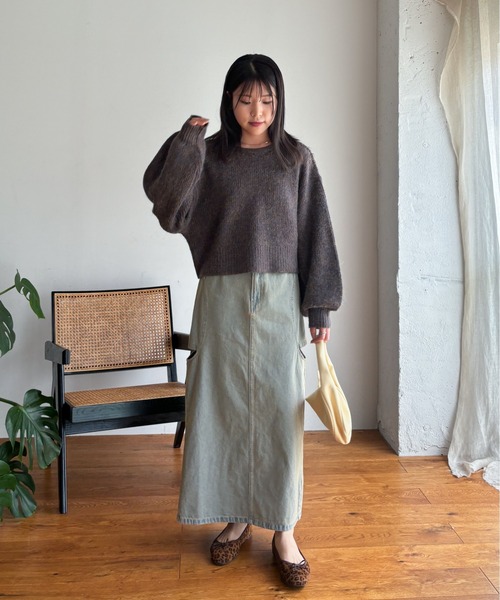 EPIMI E'PIMMY(エピミエピミー)の「ミックスシャギープルオーバー(ニット/セーター・レディース・ベージュ/ブラウン/グリーン/ピンク・MEDIUM)」の21枚目の写真