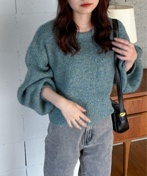 EPIMI E'PIMMY(エピミエピミー)の「ミックスシャギープルオーバー(ニット/セーター・レディース・ベージュ/ブラウン/グリーン/ピンク・MEDIUM)」の17枚目の写真