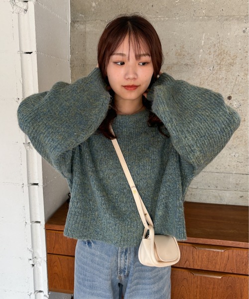 EPIMI E'PIMMY(エピミエピミー)の「ミックスシャギープルオーバー(ニット/セーター・レディース・ベージュ/ブラウン/グリーン/ピンク・MEDIUM)」の11枚目の写真