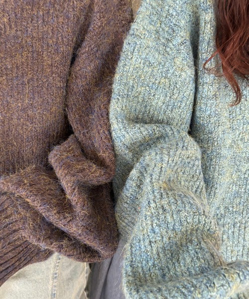 EPIMI E'PIMMY(エピミエピミー)の「ミックスシャギープルオーバー(ニット/セーター・レディース・ベージュ/ブラウン/グリーン/ピンク・MEDIUM)」の20枚目の写真