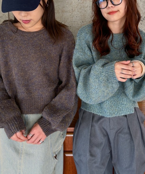 EPIMI E'PIMMY(エピミエピミー)の「ミックスシャギープルオーバー(ニット/セーター・レディース・ベージュ/ブラウン/グリーン/ピンク・MEDIUM)」の19枚目の写真