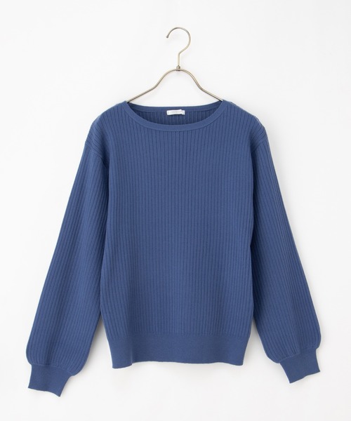 新品 マスターバニー ︎︎☺︎ 紺 ボーダー ブルゾン  サイズ0 定価32000円 ヒアルロン酸ボートネックニット（ニット/セーター）｜Honeys