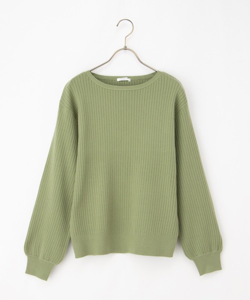 ヒアルロン酸ボートネックニット（ニット/セーター）｜Honeys