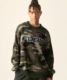 FUBU フブ ブランド ロゴ オーバーサイズ アメカジ プルオーバー クルーネック 長袖 ニット セーター