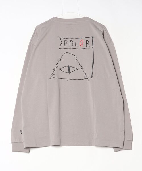 POLeR（ポーラー）の「【ムラサキスポーツ限定】POLER/ポーラー ロンT/長袖 ビックシルエット 刺繍ロゴ  吸汗速乾 249MCV0050（Tシャツ/カットソー・メンズ・ホワイト/グレー/ブラック・M/XL/L）」の5枚目の写真