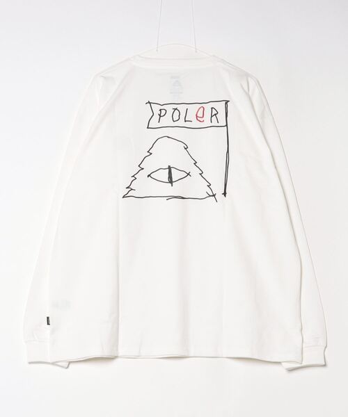 POLeR（ポーラー）の「【ムラサキスポーツ限定】POLER/ポーラー ロンT/長袖 ビックシルエット 刺繍ロゴ  吸汗速乾 249MCV0050（Tシャツ/カットソー・メンズ・ホワイト/グレー/ブラック・M/XL/L）」の6枚目の写真