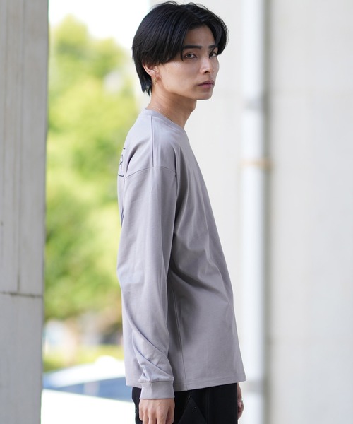 POLeR（ポーラー）の「【ムラサキスポーツ限定】POLER/ポーラー ロンT/長袖 ビックシルエット 刺繍ロゴ  吸汗速乾 249MCV0050（Tシャツ/カットソー・メンズ・ホワイト/グレー/ブラック・M/XL/L）」の17枚目の写真