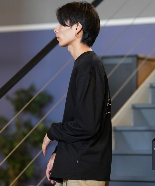 POLeR（ポーラー）の「【ムラサキスポーツ限定】POLER/ポーラー ロンT/長袖 ビックシルエット 刺繍ロゴ  吸汗速乾 249MCV0050（Tシャツ/カットソー・メンズ・ホワイト/グレー/ブラック・M/XL/L）」の8枚目の写真