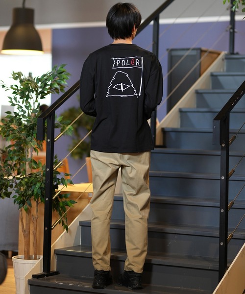 POLeR（ポーラー）の「【ムラサキスポーツ限定】POLER/ポーラー ロンT/長袖 ビックシルエット 刺繍ロゴ  吸汗速乾 249MCV0050（Tシャツ/カットソー・メンズ・ホワイト/グレー/ブラック・M/XL/L）」の13枚目の写真