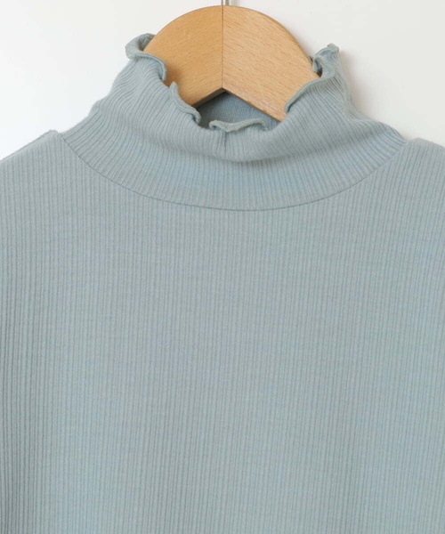 a.v.v（アーヴェヴェ）の「[100-130]ハイネックカットソー（Tシャツ/カットソー・キッズ・ダークインディゴブルー/ホワイト/アイボリー/ブラック・110/100/120/130）」の7枚目の写真