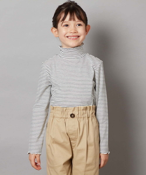 a.v.v（アーヴェヴェ）の「[100-130]ハイネックカットソー（Tシャツ/カットソー・キッズ・ダークインディゴブルー/ホワイト/アイボリー/ブラック・110/100/120/130）」の14枚目の写真