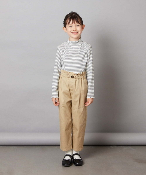 a.v.v（アーヴェヴェ）の「[100-130]ハイネックカットソー（Tシャツ/カットソー・キッズ・ダークインディゴブルー/ホワイト/アイボリー/ブラック・110/100/120/130）」の15枚目の写真