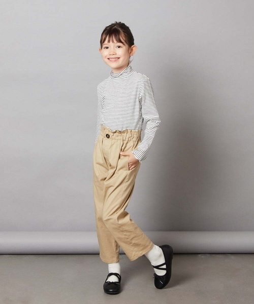 a.v.v（アーヴェヴェ）の「[100-130]ハイネックカットソー（Tシャツ/カットソー・キッズ・ダークインディゴブルー/ホワイト/アイボリー/ブラック・110/100/120/130）」の16枚目の写真