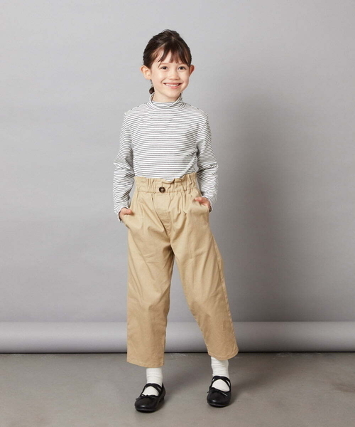 a.v.v（アーヴェヴェ）の「[100-130]ハイネックカットソー（Tシャツ/カットソー・キッズ・ダークインディゴブルー/ホワイト/アイボリー/ブラック・110/100/120/130）」の18枚目の写真