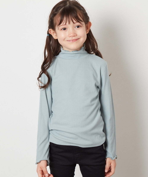 a.v.v（アーヴェヴェ）の「[100-130]ハイネックカットソー（Tシャツ/カットソー・キッズ・ダークインディゴブルー/ホワイト/アイボリー/ブラック・110/100/120/130）」の20枚目の写真