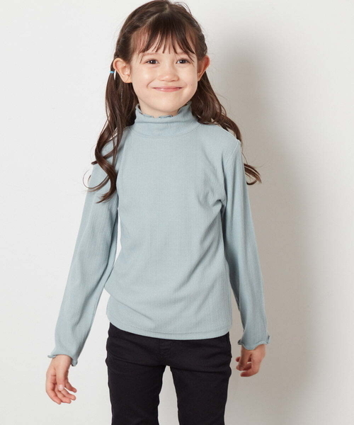 a.v.v（アーヴェヴェ）の「[100-130]ハイネックカットソー（Tシャツ/カットソー・キッズ・ダークインディゴブルー/ホワイト/アイボリー/ブラック・110/100/120/130）」の22枚目の写真