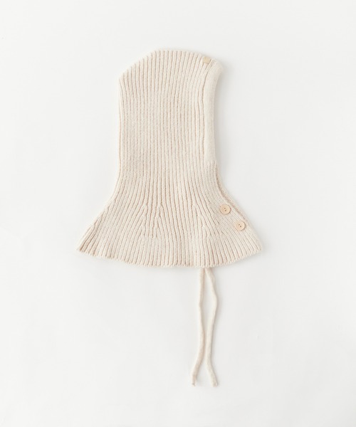 ROOPTOKYO（ループトウキョウ）の「ニット バラクラバ フロントボタン（ニットキャップ/ビーニー・レディース・アイボリー/ブラック/グレー/ブラウン/レッド・FREE）」の12枚目の写真