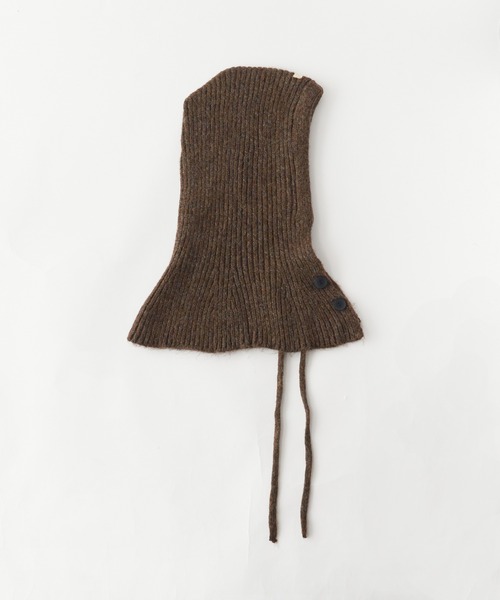 ROOPTOKYO（ループトウキョウ）の「ニット バラクラバ フロントボタン（ニットキャップ/ビーニー・レディース・アイボリー/ブラック/グレー/ブラウン/レッド・FREE）」の18枚目の写真