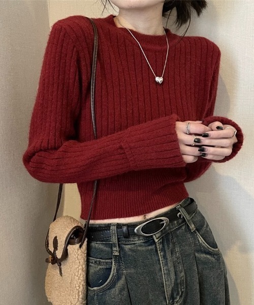 Gypsohila クロップド丈長袖ニット Gypsohila クロップド丈長袖ニット Gypsohila クロップド丈長袖ニット