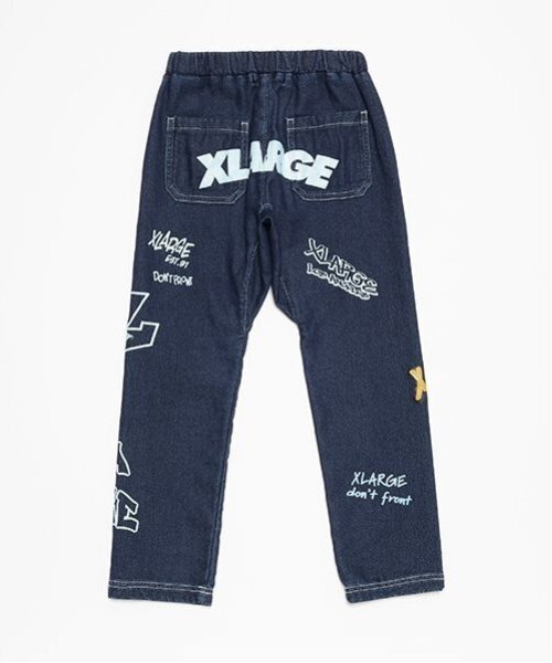 新品未使用 XLARGE KIDS マルチポケットロングパンツ エクストララージキッズ XLARGE KIDS バックルベルトつきOG
