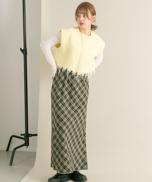 KBF（ケイビーエフ）の「チェックナロースカート（スカート・レディース・グリーン系その他/ブルー系その他/グレー系その他・ONE）」の21枚目の写真
