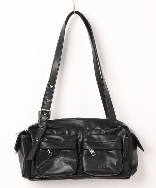SAMO ONDOH/送料・関税込み/Pocket utility bag L nappa black SAMO ONDOH Pocket Utility Bag L - Black Shoulder Bag