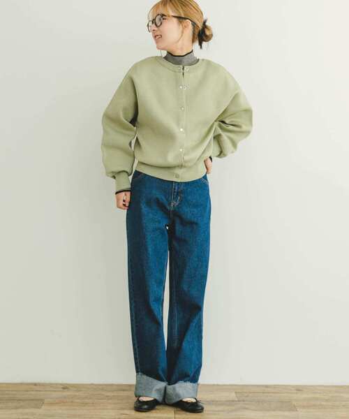 ITEMS URBANRESEARCH（アイテムズ アーバンリサーチ）の「ドットボタンラメニットカーディガン（カーディガン/ボレロ・レディース・グレー系その他/ブラック/ライトカーキ・FREE）」の14枚目の写真