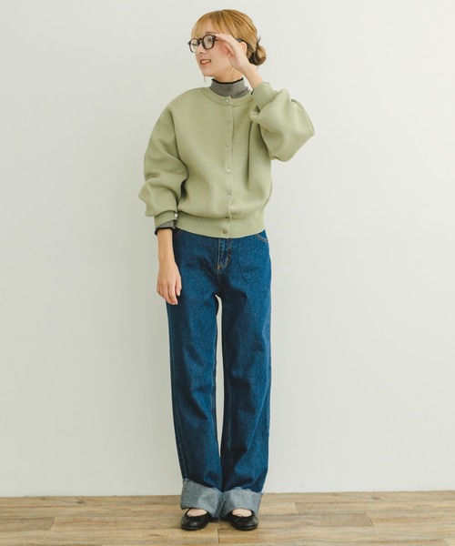 ITEMS URBANRESEARCH（アイテムズ アーバンリサーチ）の「ドットボタンラメニットカーディガン（カーディガン/ボレロ・レディース・グレー系その他/ブラック/ライトカーキ・FREE）」の16枚目の写真