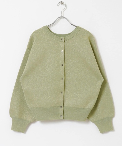 ITEMS URBANRESEARCH（アイテムズ アーバンリサーチ）の「ドットボタンラメニットカーディガン（カーディガン/ボレロ・レディース・グレー系その他/ブラック/ライトカーキ・FREE）」の19枚目の写真