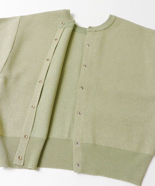 ITEMS URBANRESEARCH（アイテムズ アーバンリサーチ）の「ドットボタンラメニットカーディガン（カーディガン/ボレロ・レディース・グレー系その他/ブラック/ライトカーキ・FREE）」の21枚目の写真