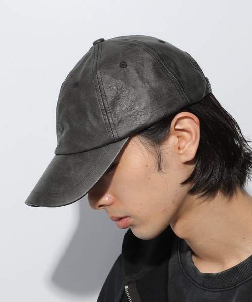 HARE(ハレ)の「レザーキャップ(HARE)(キャップ・メンズ・ブラック・FREE)」の1枚目の写真