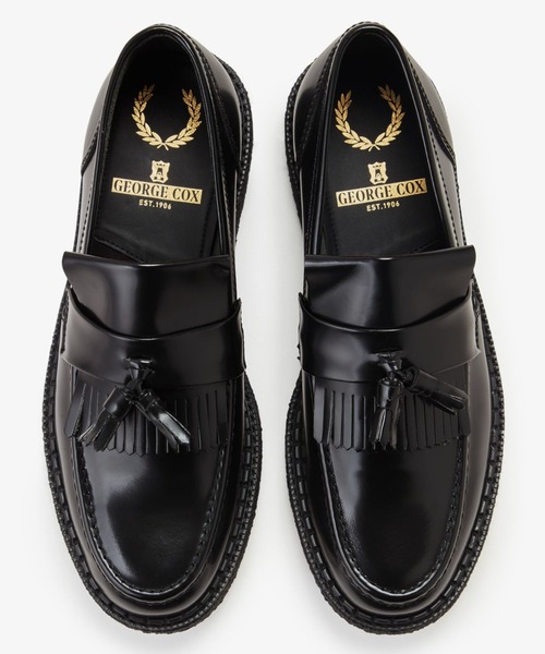 【美品】FREDPERRY×ECOX タッセルローファー フリンジ FRED PERRY（フレッドペリー）の「George Cox Tassel Loafer Leather