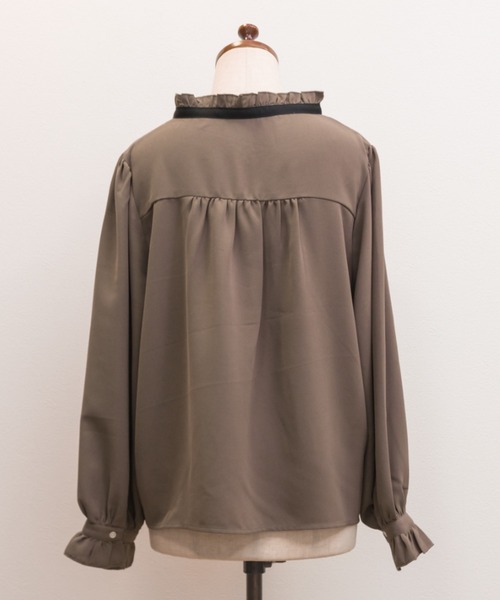 CLETTE(クレット)の「リボンタイフリルブラウス(シャツ/ブラウス・レディース・モカ/アイボリー/ブラック・LL/3L/4L)」の19枚目の写真