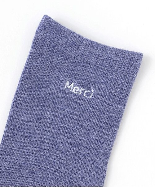 petit main（プティマイン）の「Merciクルーソックス2P（ソックス/靴下・キッズ・オフホワイト/ライトベージュ/ネイビー・SS/S/M/L）」の4枚目の写真