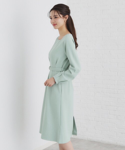 index(インデックス)の「◆ストレッチウエストタックワンピース【洗濯機洗い可/抗ピル/防シワ】(ワンピース・レディース・ナチュラル/ネイビー/グリーン系・40/38/42/36)」の17枚目の写真