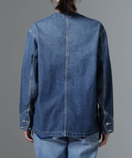 Lee（リー）の「Lee/ENGINEER SHIRTS JACKET（ノーカラージャケット・レディース・ブルー・L）」の13枚目の写真