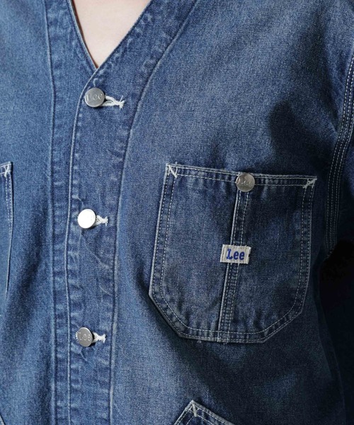 Lee（リー）の「Lee/ENGINEER SHIRTS JACKET（ノーカラージャケット・レディース・ブルー・L）」の15枚目の写真