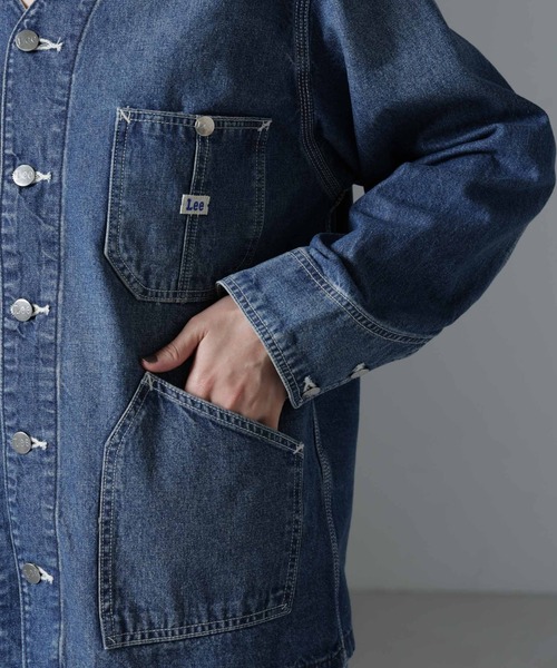 Lee（リー）の「Lee/ENGINEER SHIRTS JACKET（ノーカラージャケット・レディース・ブルー・L）」の17枚目の写真