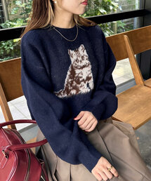 w closet | キャットニットプルオーバー(ニット/セーター)