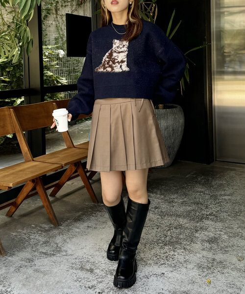 w closet（ダブルクローゼット）の「【新色登場！】キャットニットプルオーバー（ニット/セーター・レディース・ピンク/ネイビー/アイボリー/レッド・FREE）」の20枚目の写真