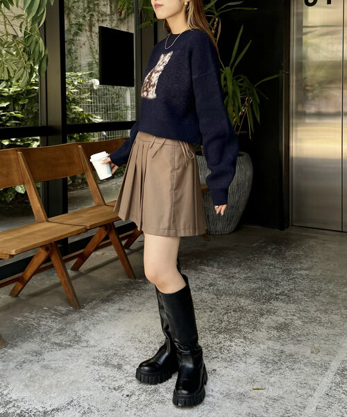 w closet（ダブルクローゼット）の「【新色登場！】キャットニットプルオーバー（ニット/セーター・レディース・ピンク/ネイビー/アイボリー/レッド・FREE）」の21枚目の写真