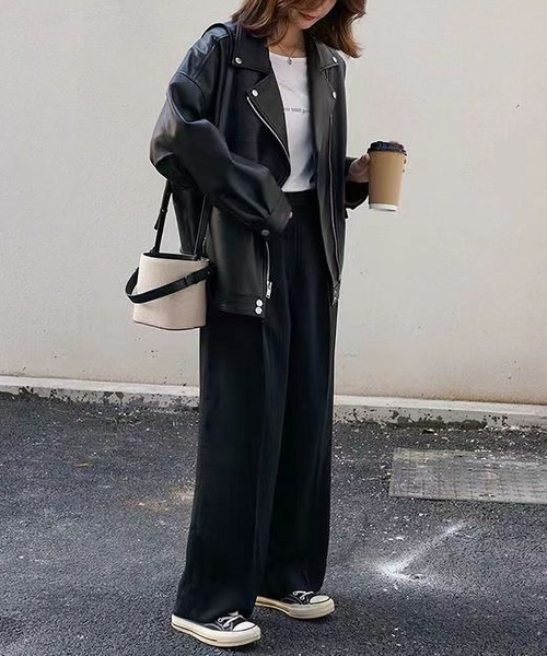 l*r様 ANN DEMEULEMEESTER ブラック ダブルライダースジャケ アンドゥムルメステールANN DEMEULEMEESTER レーヨンコットン