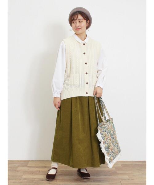 Samansa Mos2（サマンサ モスモス）の「花柄アソートゴブラントートバッグ（ハンドバッグ・レディース・ネイビー/ベージュ・F）」の13枚目の写真