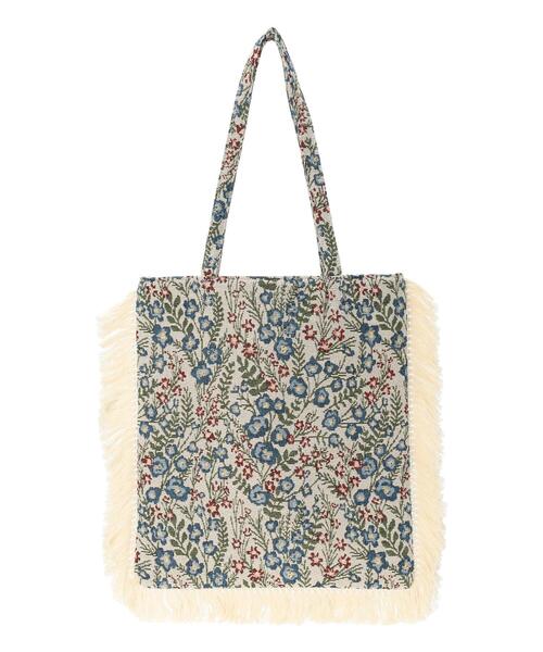 Samansa Mos2（サマンサ モスモス）の「花柄アソートゴブラントートバッグ（ハンドバッグ・レディース・ネイビー/ベージュ・F）」の15枚目の写真