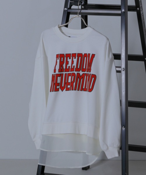 OKIRAKU（オキラク）の「(OKIRAKU×ROSEBUD)フロッキープリント ドッキングヘムスウェット（スウェット・レディース・ホワイト系その他/グレー・FREE）」の13枚目の写真